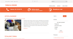 Desktop Screenshot of fundacjazdrowie.com.pl
